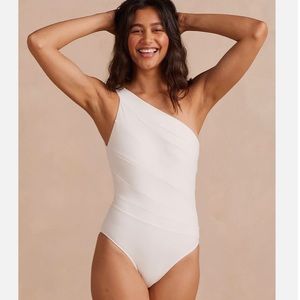 Summersalt NWT The Sidestroke Swimsuit White Sand Size 12